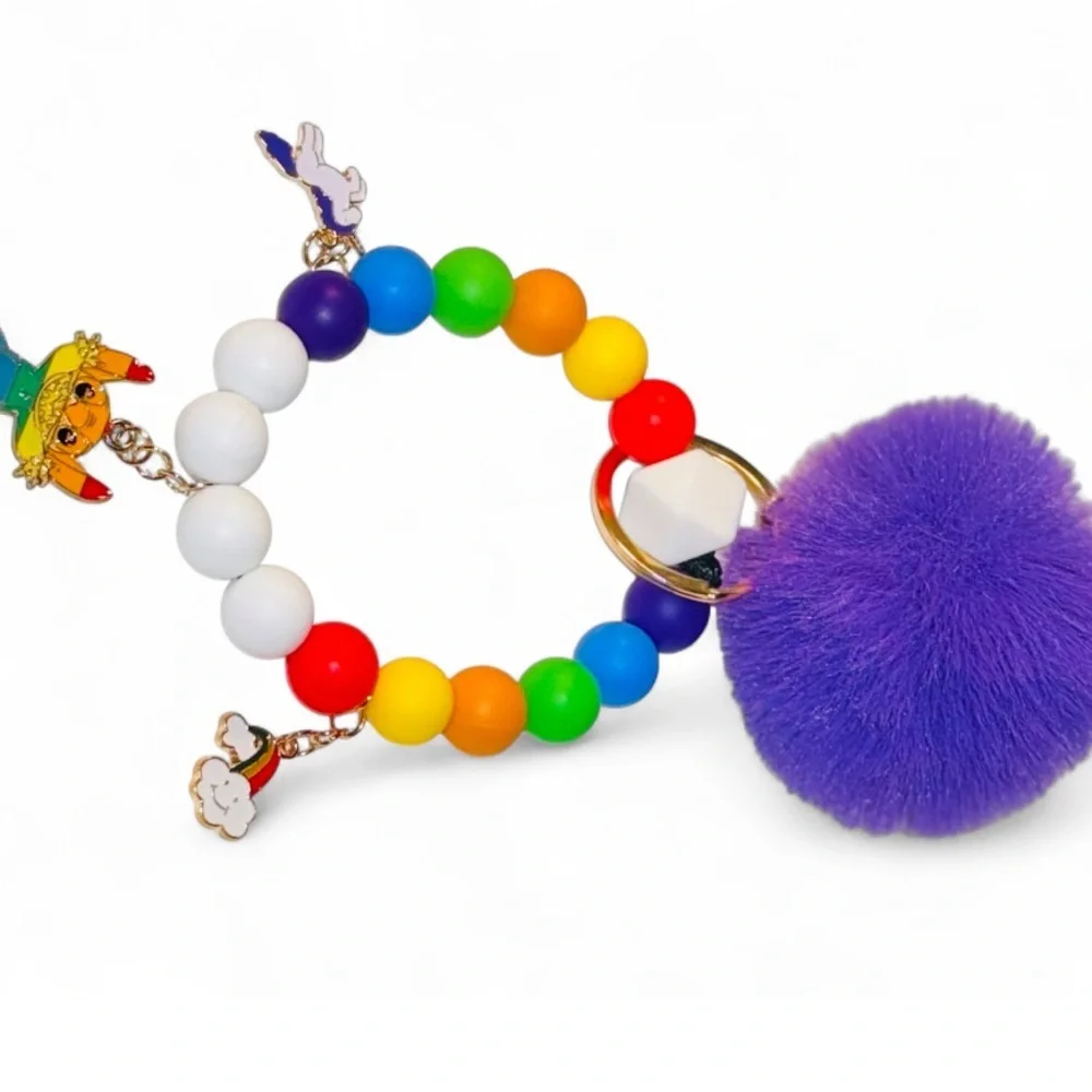 Love Wins Women’s Silicone Beaded Keychain - Picture 5 of 6